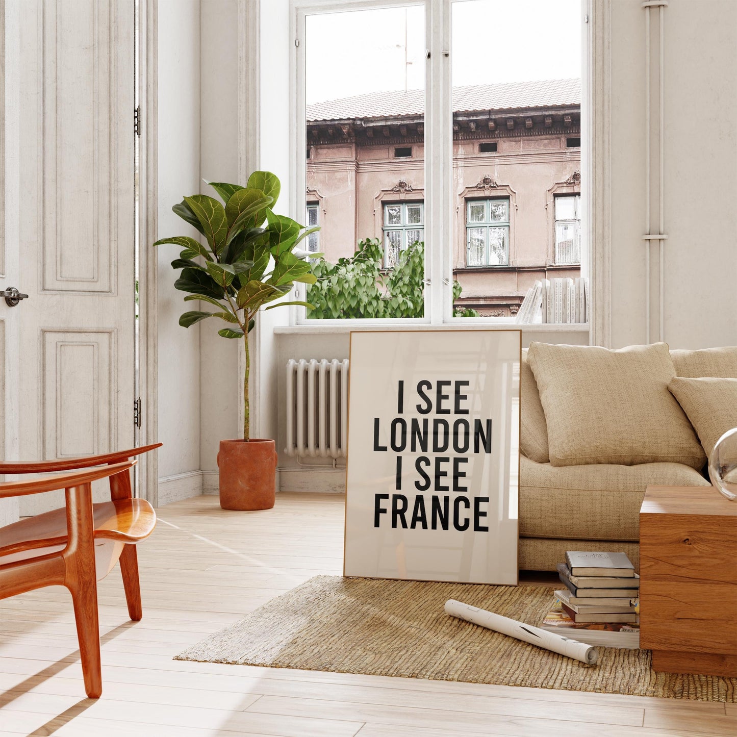 I See London I See France Printable, Funny Bathroom Wall Art, Black And White Bathroom Prints, Powder Room Prints