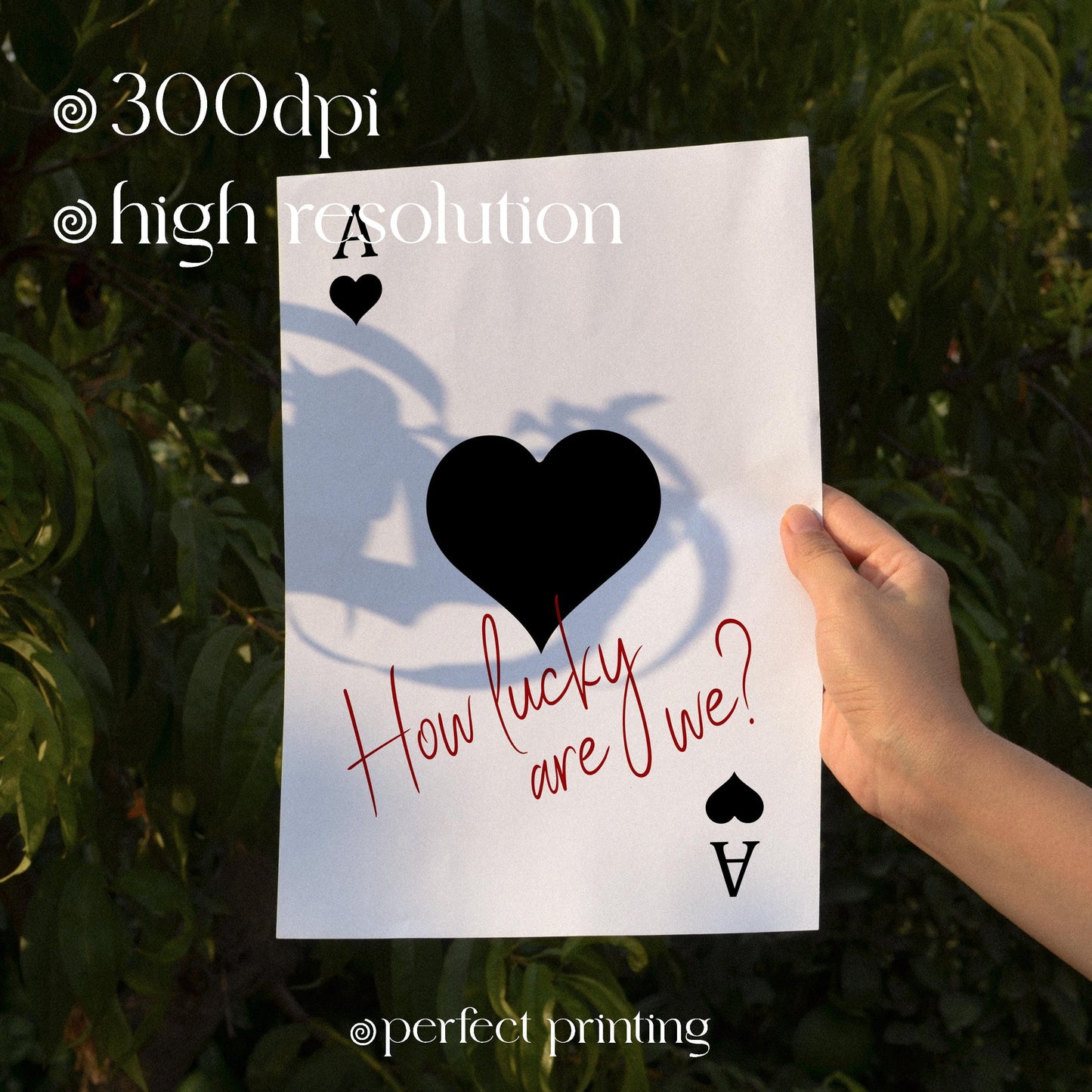 Ace of Hearts Print: Retro Typography, Trendy Wall Art (Digital Download)