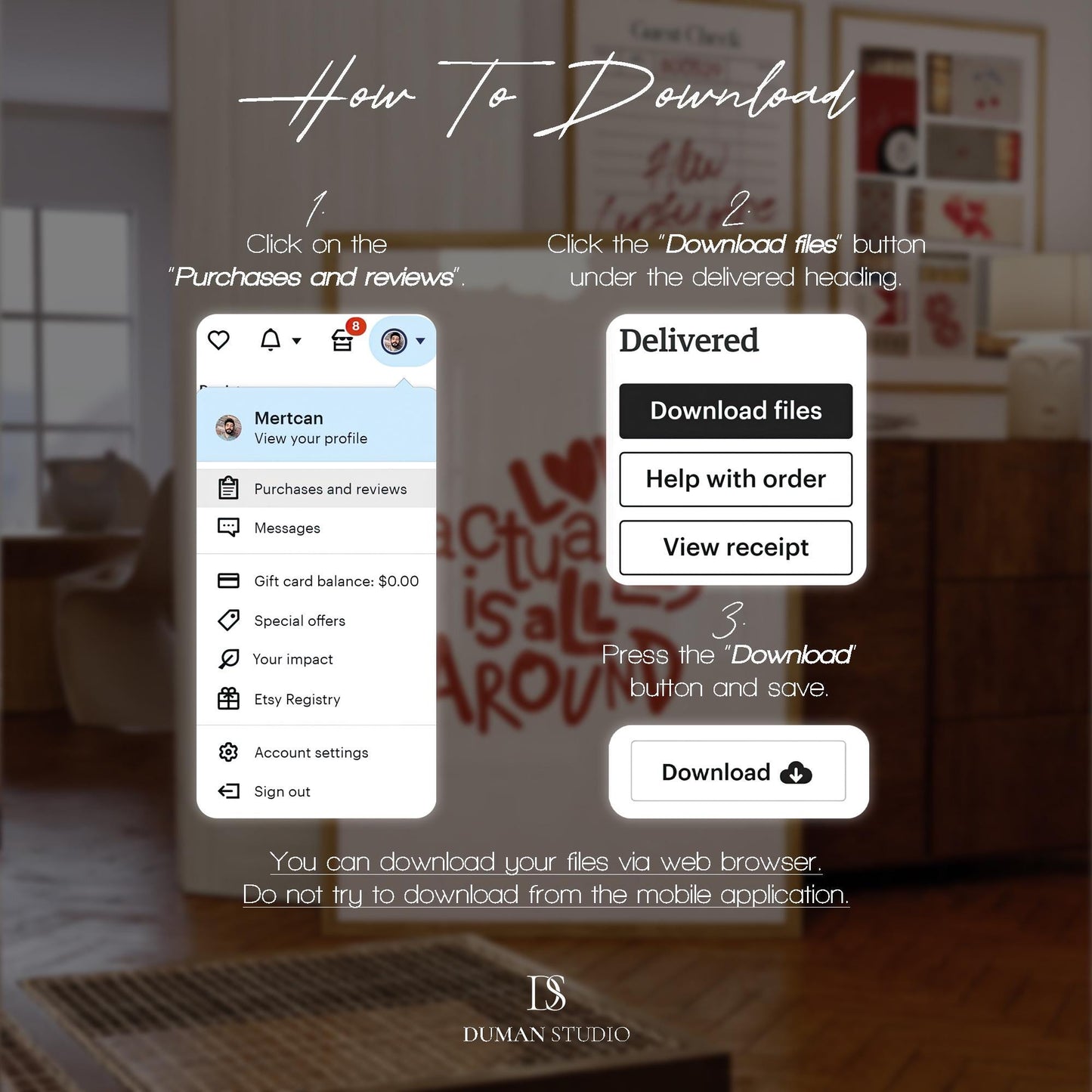Love Actually Print: Red Typography, Y2K Apartment Decor (Digital Download)