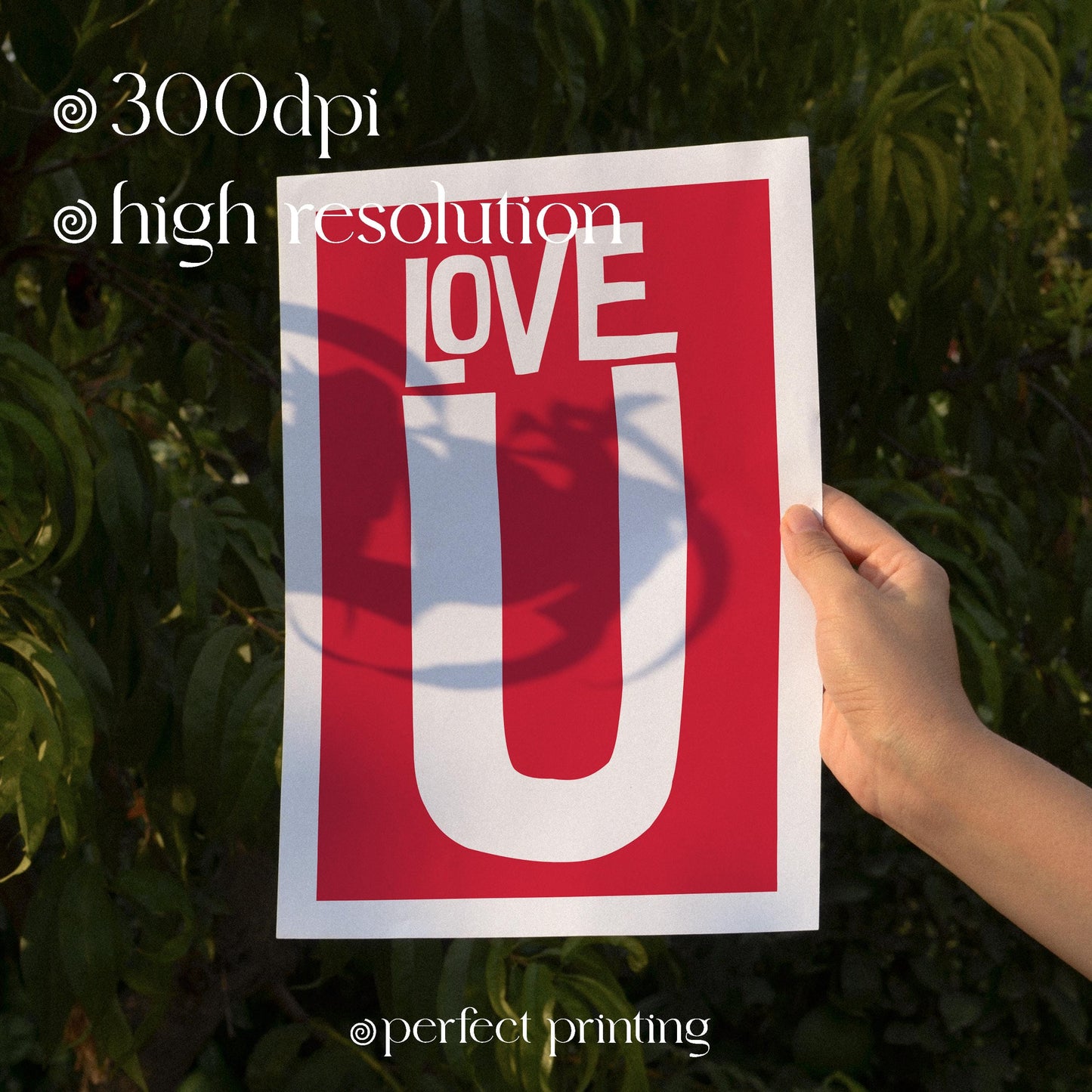 LOVE U Print: Pink Typography, Trendy Y2K Wall Art (Digital Download)