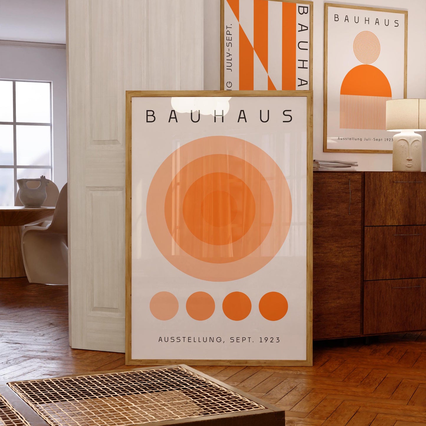 Bauhaus Exhibition Poster: Sage Green Boho Chic Wall Art (Digital Download)