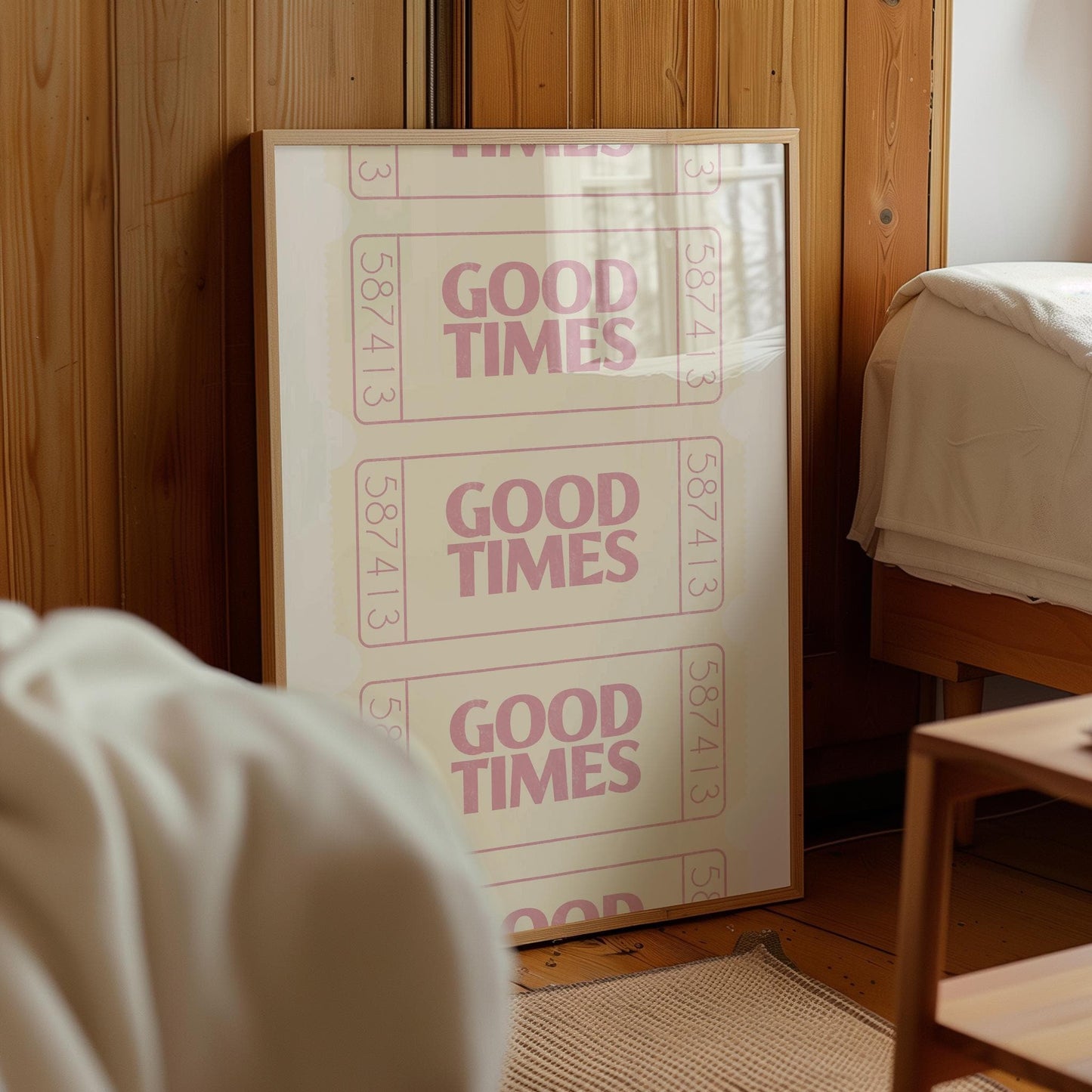 Preppy Pink Bow Print: Good Times, Lucky You (Digital Download)