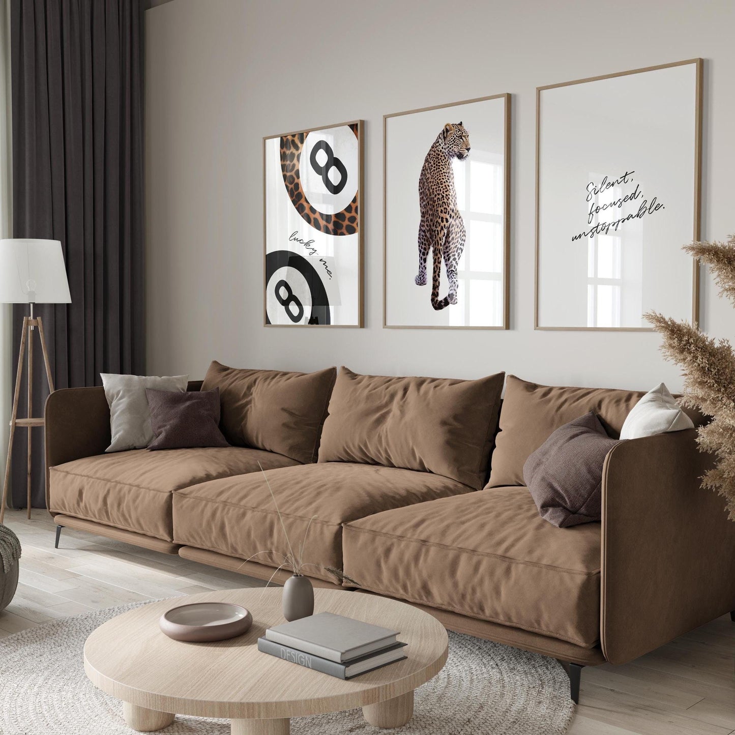 Leopard & 8 Ball Art Prints: Trendy Cheetah Wall Decor (Digital Download)