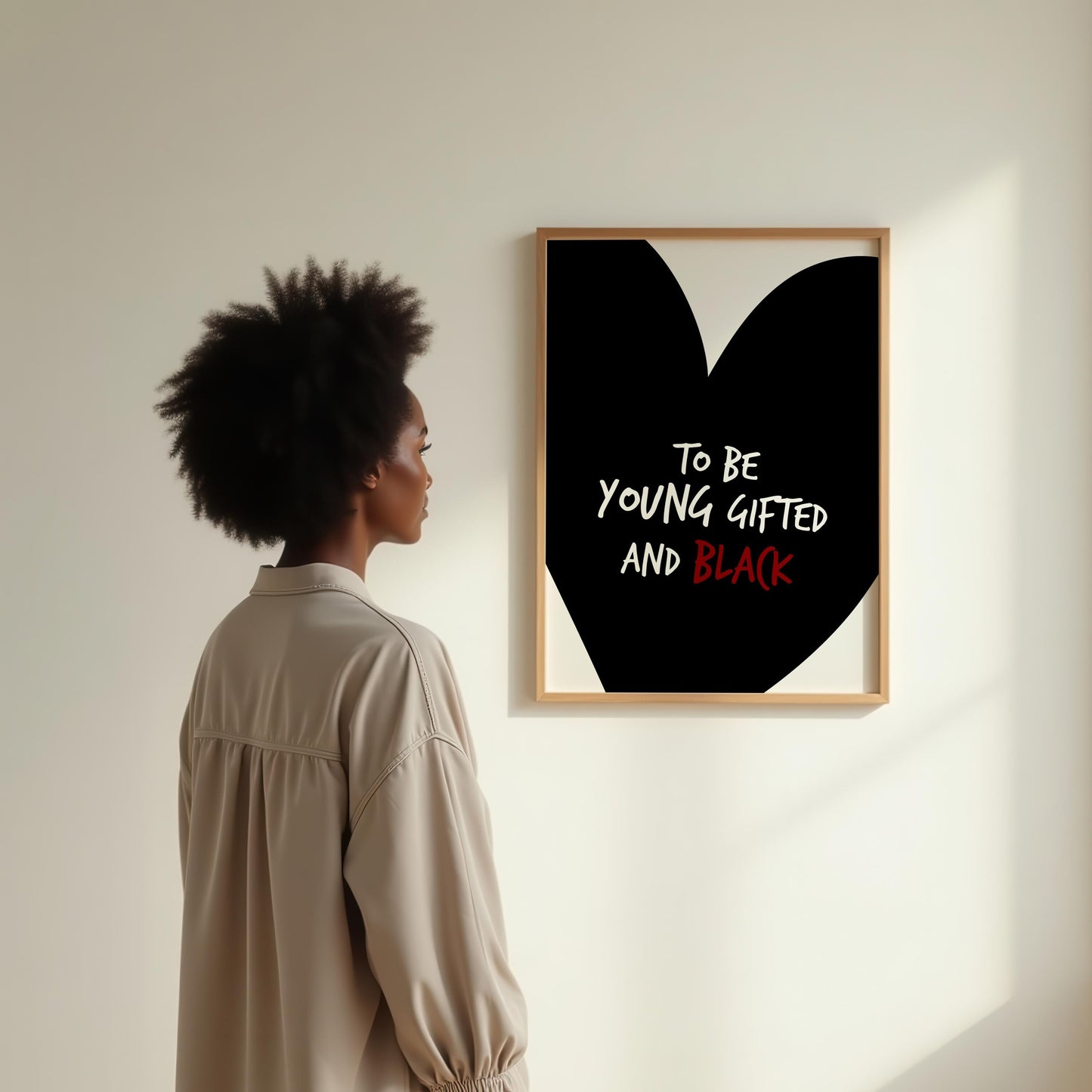 Black Woman Art Print: To Be Young Gifted and Black (Digital Download)