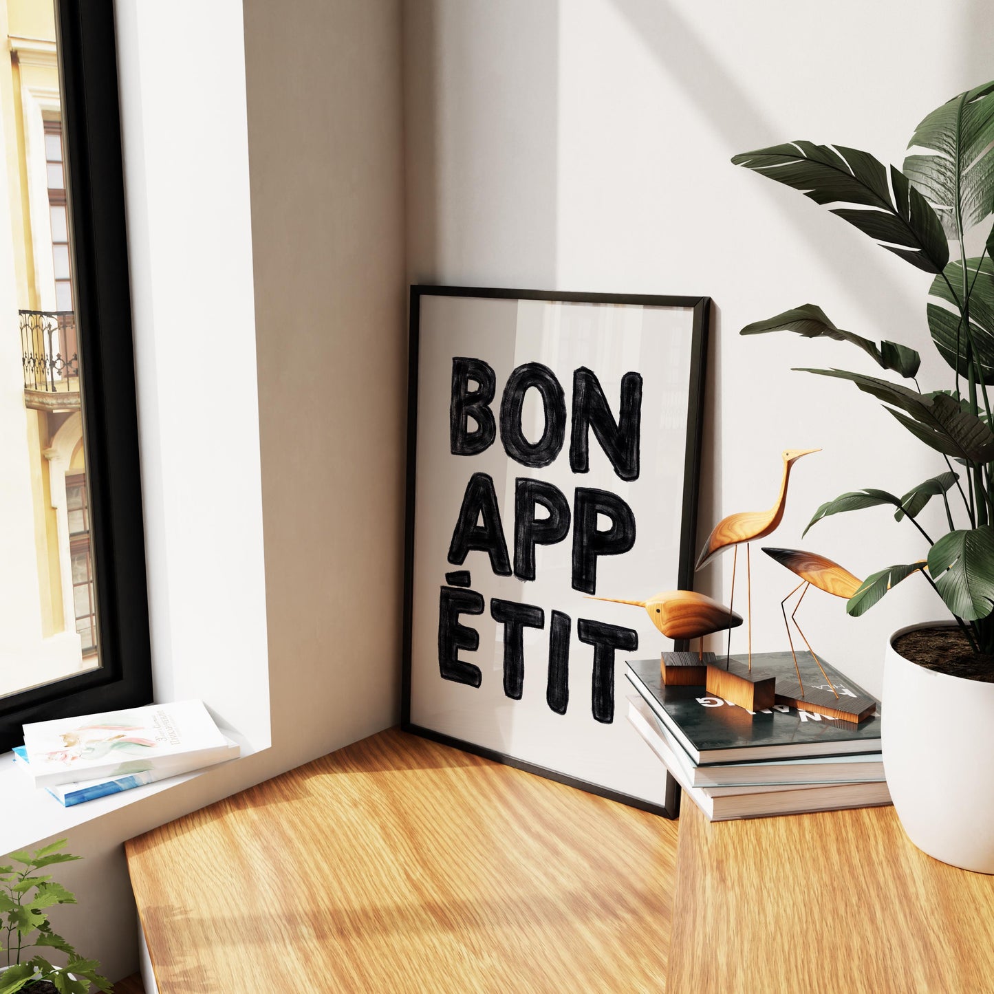 Bon Appetit Print: Mid Century French Kitchen Art (Digital Download)