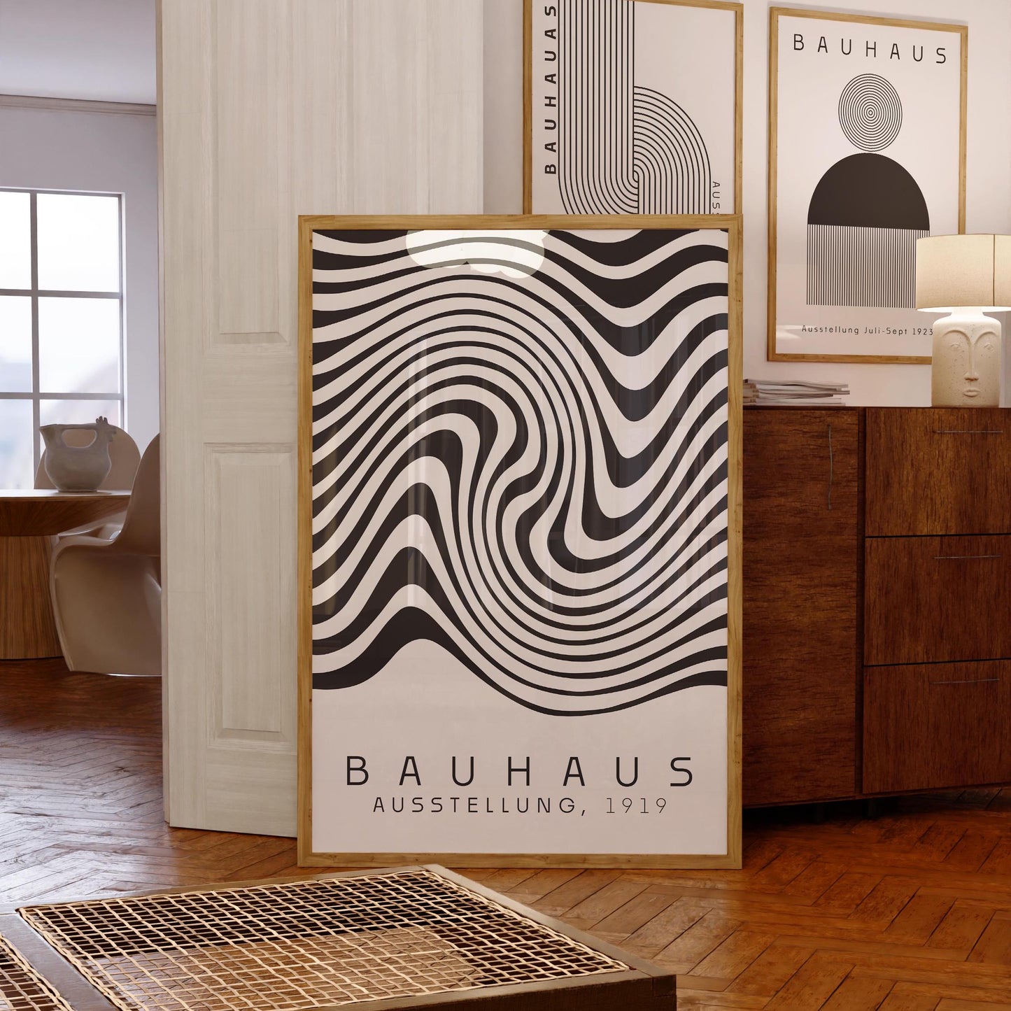 Bauhaus Exhibition Poster: Abstract Art Print, Boho Chic Decor (Digital Download)