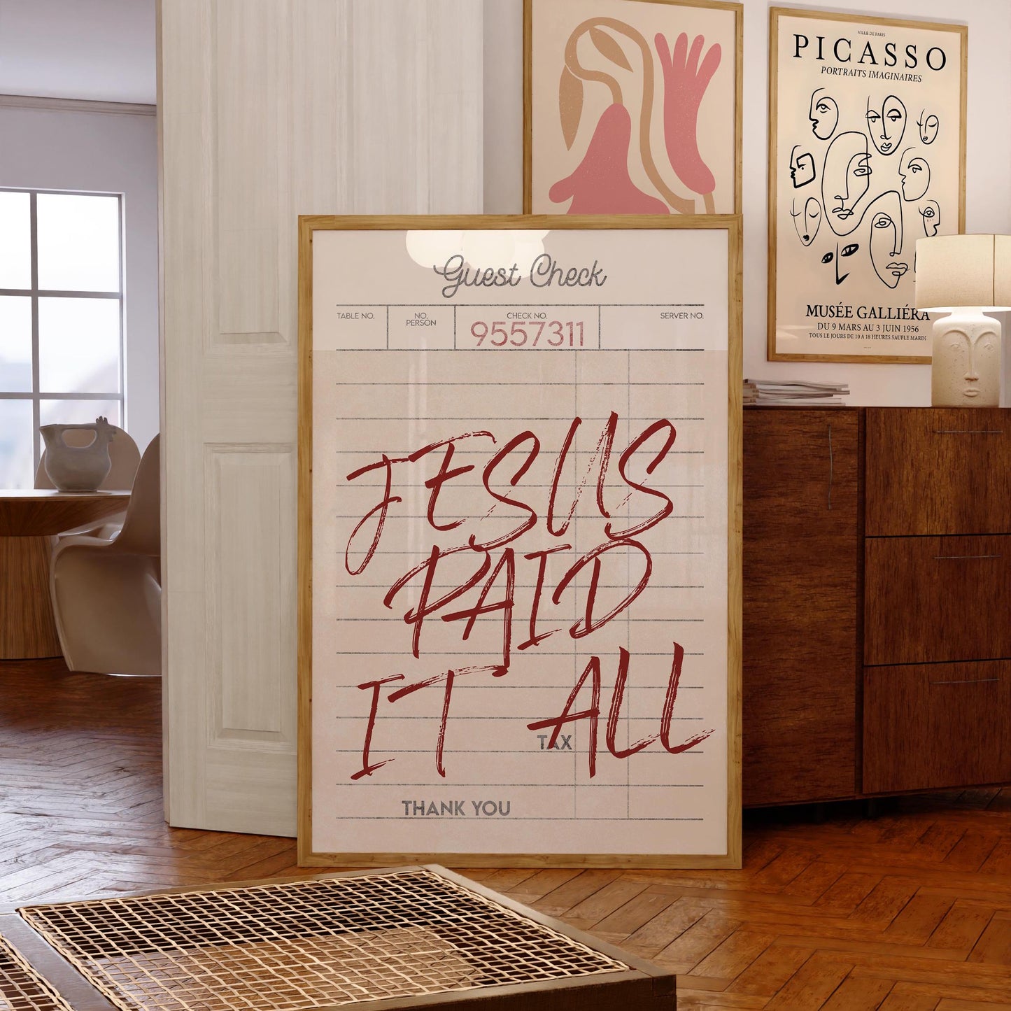 Jesus Paid It All Print: Retro Christian Wall Art (Digital Download)