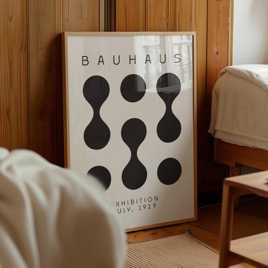 Bauhaus Exhibition Poster: Sage Green Boho Wall Art (Digital Download)
