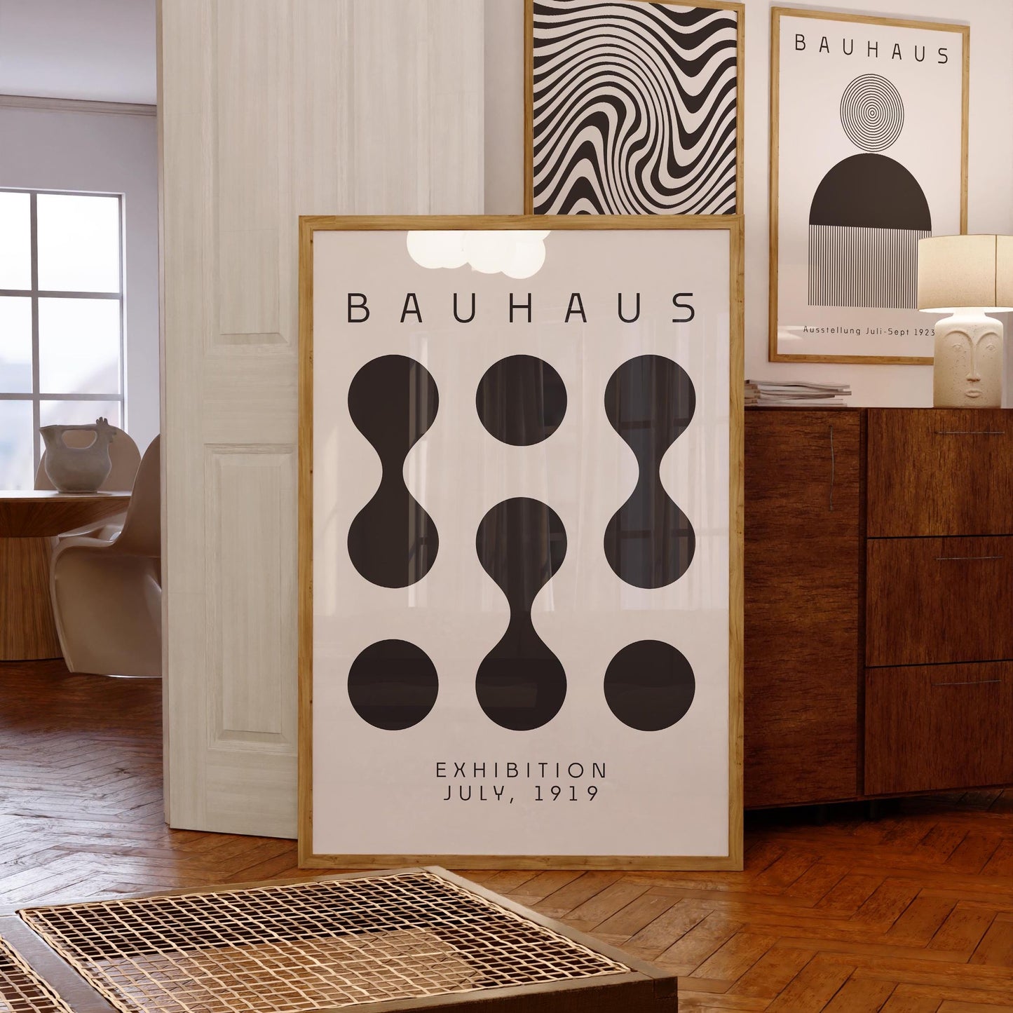 Bauhaus Exhibition Poster: Sage Green Boho Wall Art (Digital Download)