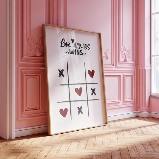Love Always Wins Print: Retro Y2k Wall Art (Digital Download)