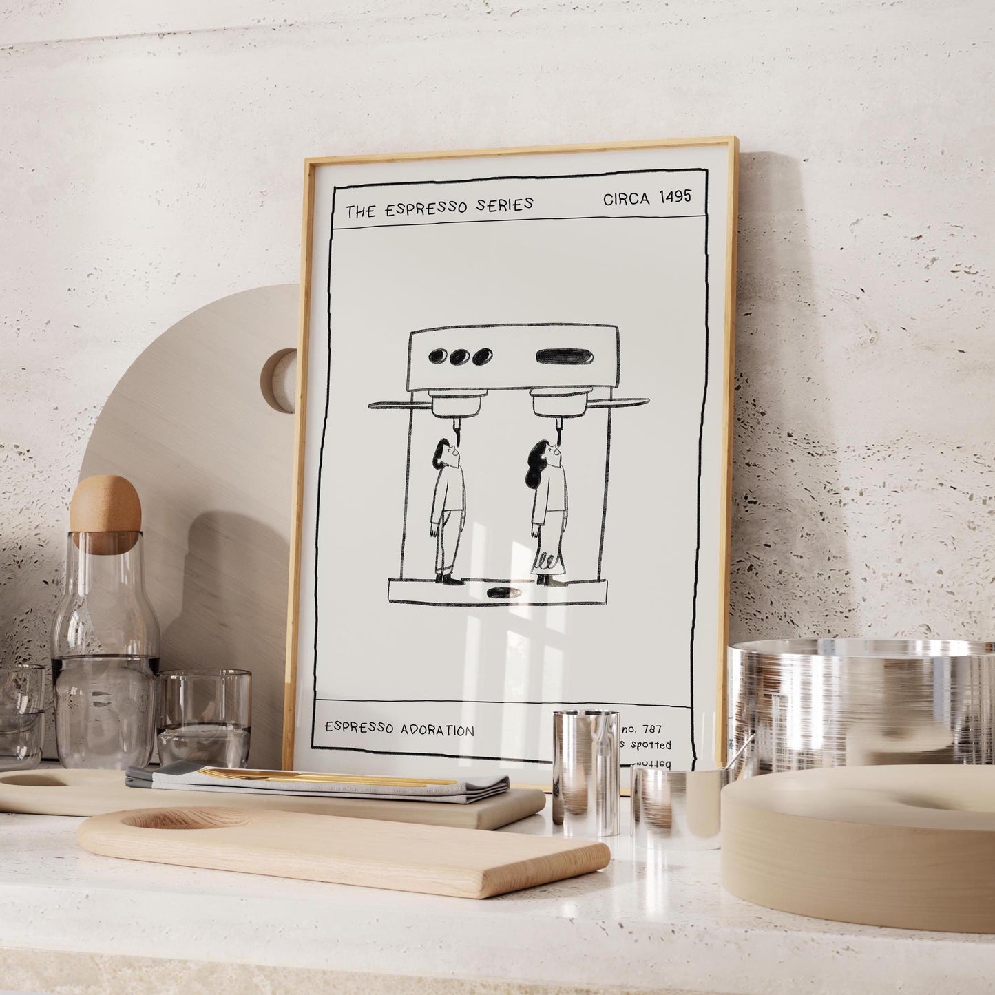 Espresso Machine Art Print: Coffee Lover Gift (Digital Download)
