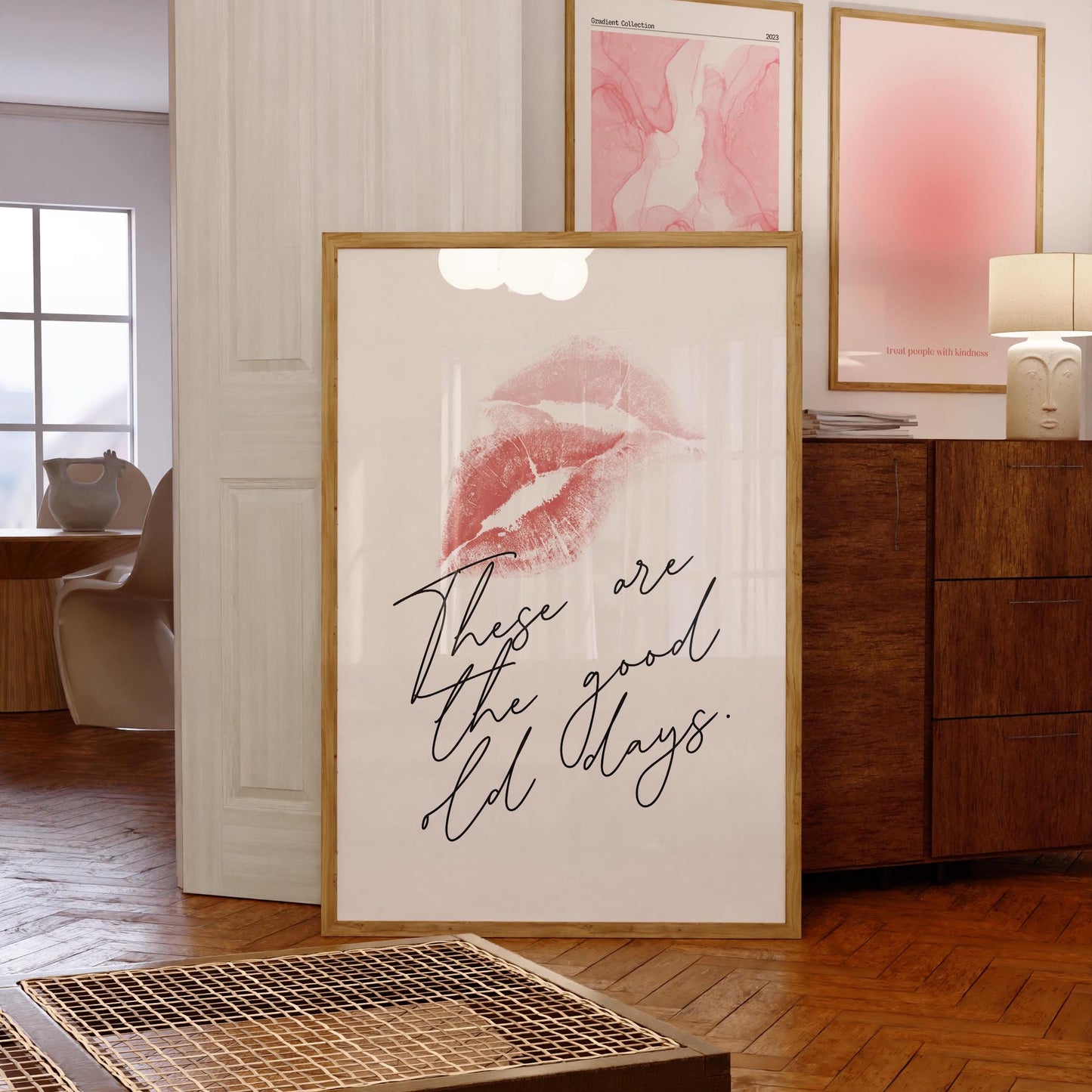 Good Old Days Typography Print: Retro Inspirational Wall Art (Digital Download)