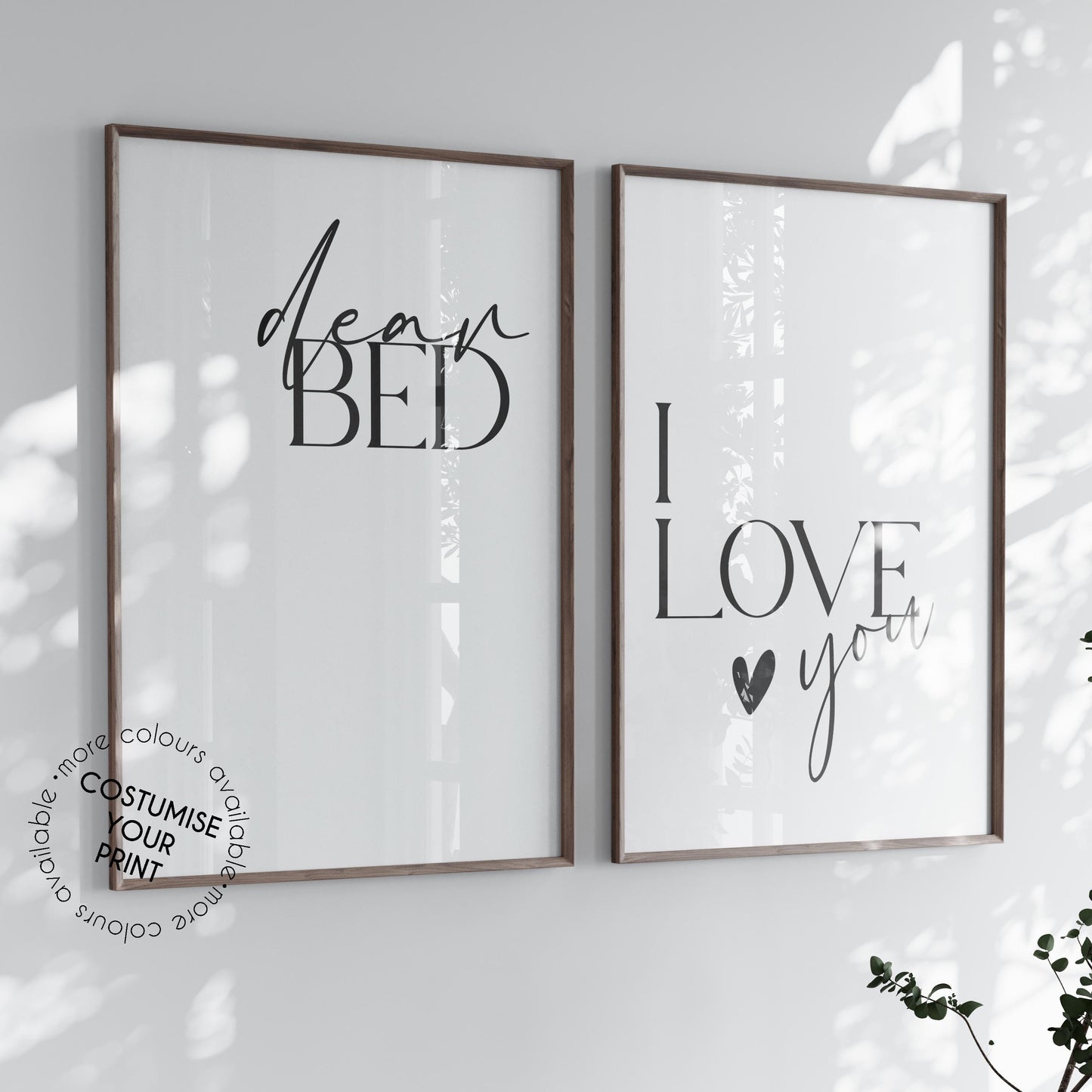 Dear Bed I Love You Print: Bedroom Wall Decor (Digital Download)