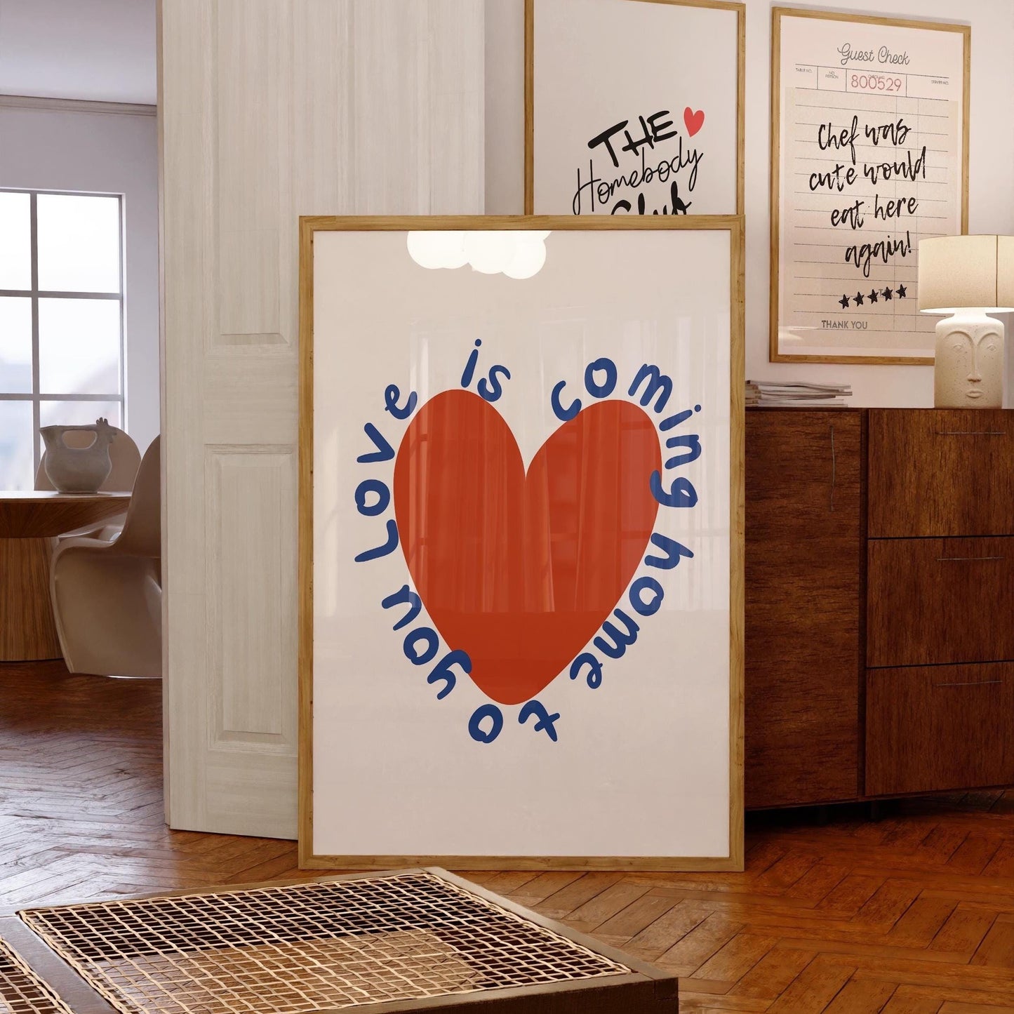 Red Heart Love Quote Art Print: Valentine's Day Decor (Digital Download)