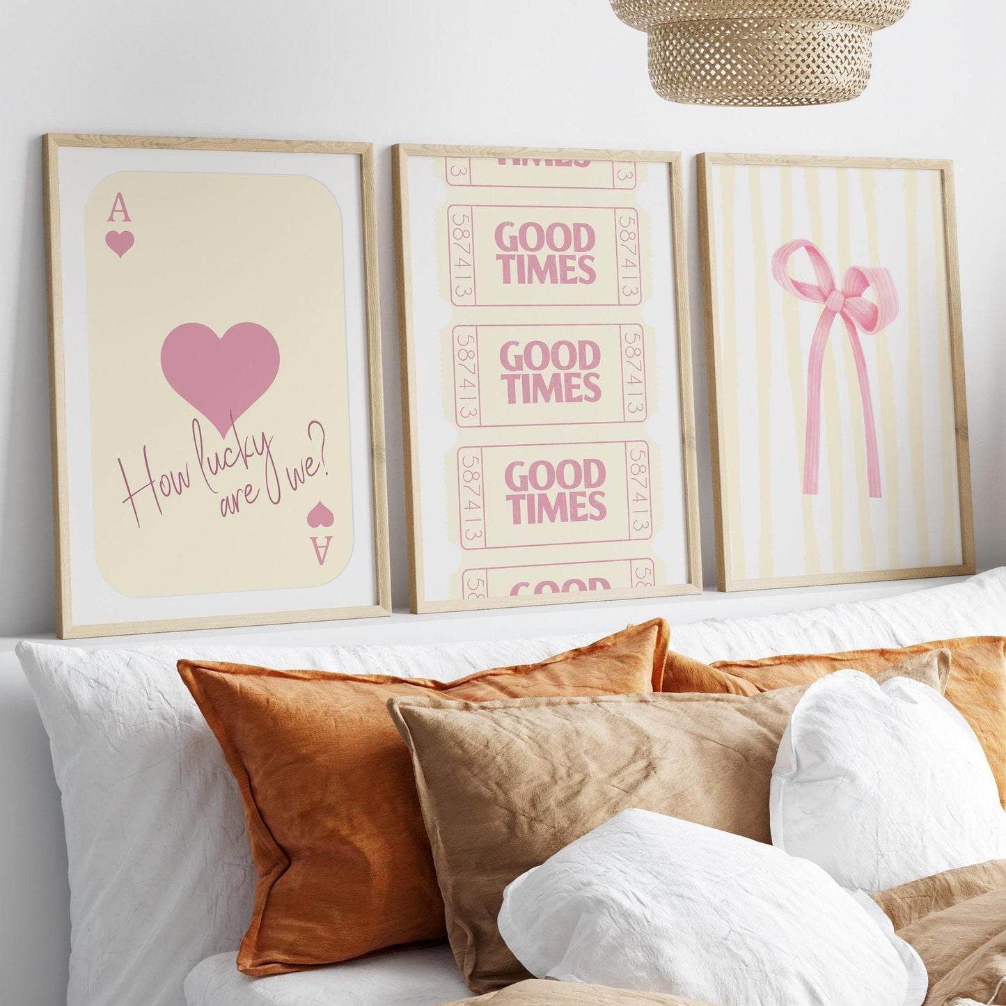 Preppy Pink Bow Print: Good Times, Lucky You (Digital Download)