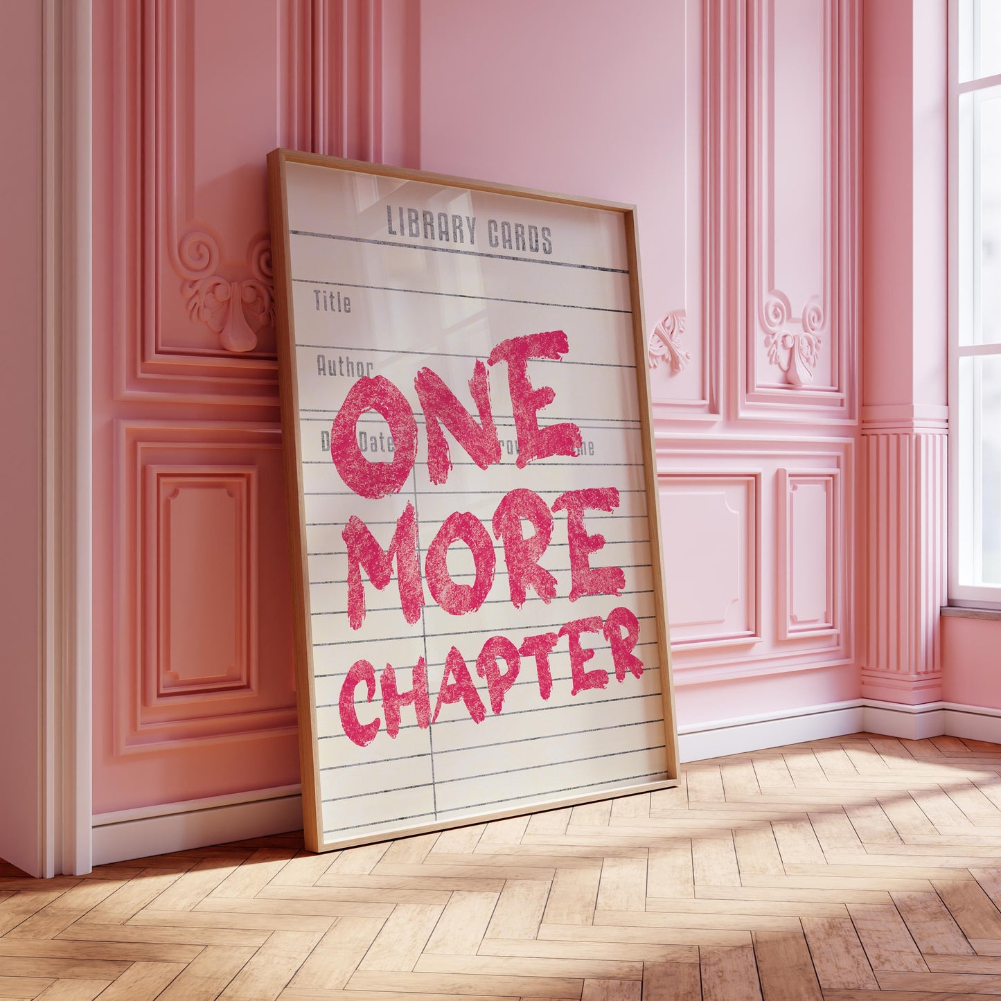 Library Card Print: One More Chapter, Book Lover Gift (Digital Download)