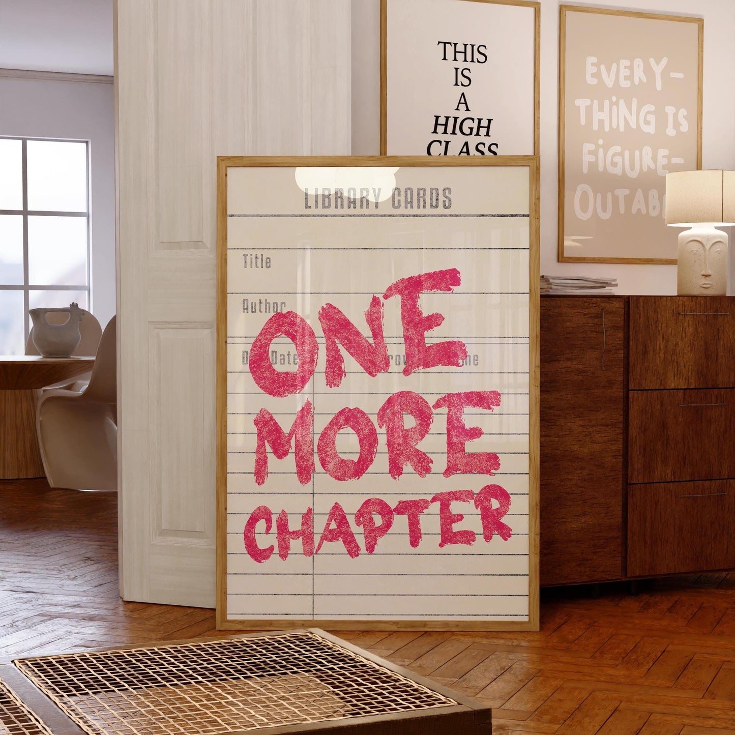 Library Card Print: One More Chapter, Book Lover Gift (Digital Download)