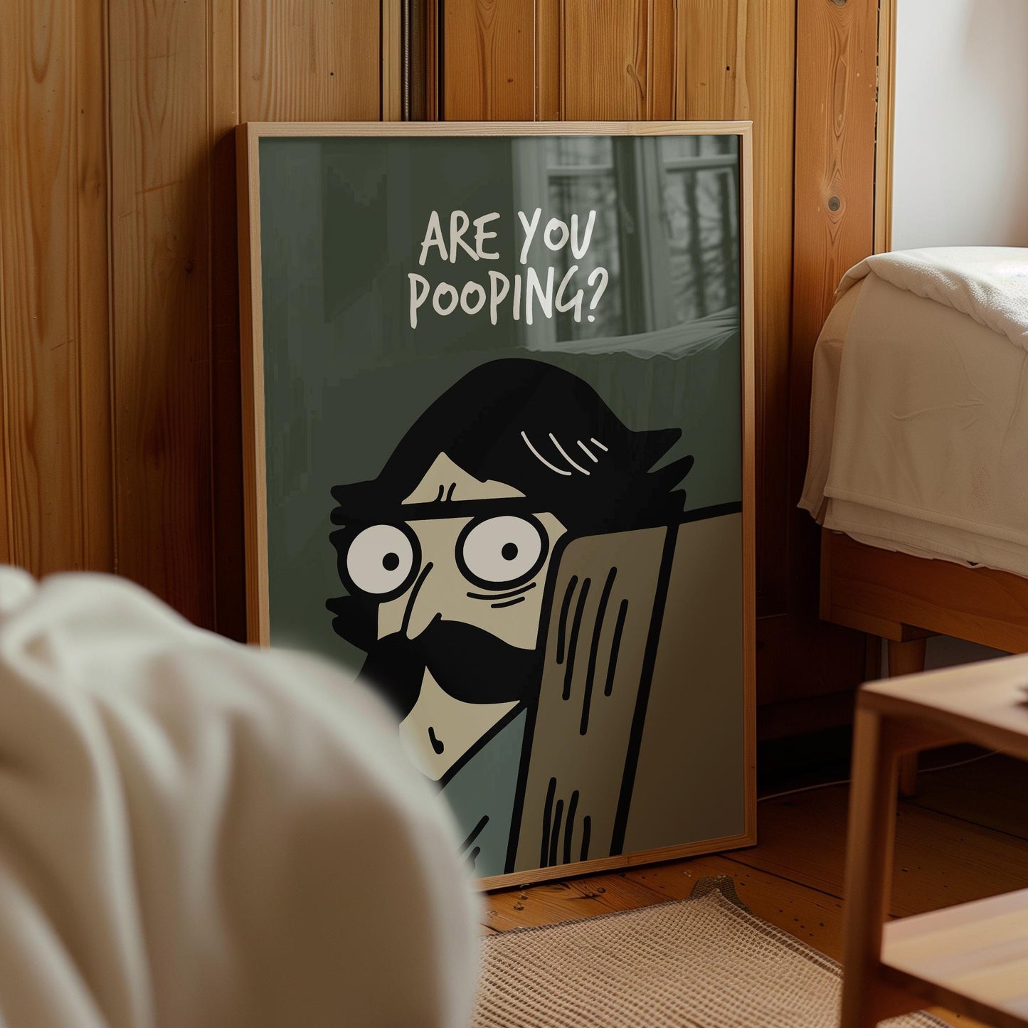 Are You Pooping? Print: Funny Bathroom Wall Art (Digital Download)