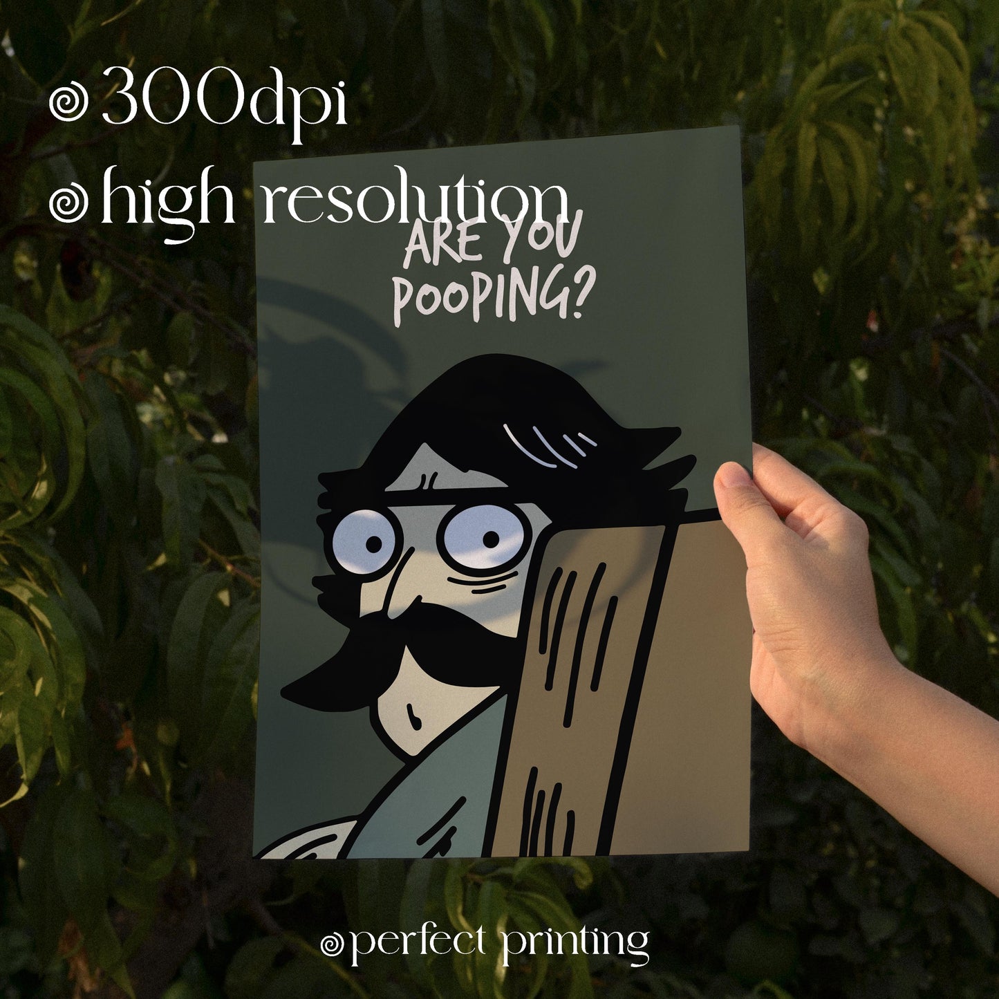 Are You Pooping? Print: Funny Bathroom Wall Art (Digital Download)