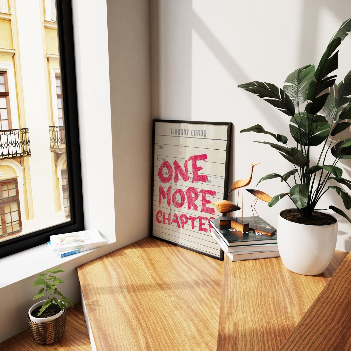 Library Card Print: One More Chapter, Book Lover Gift (Digital Download)