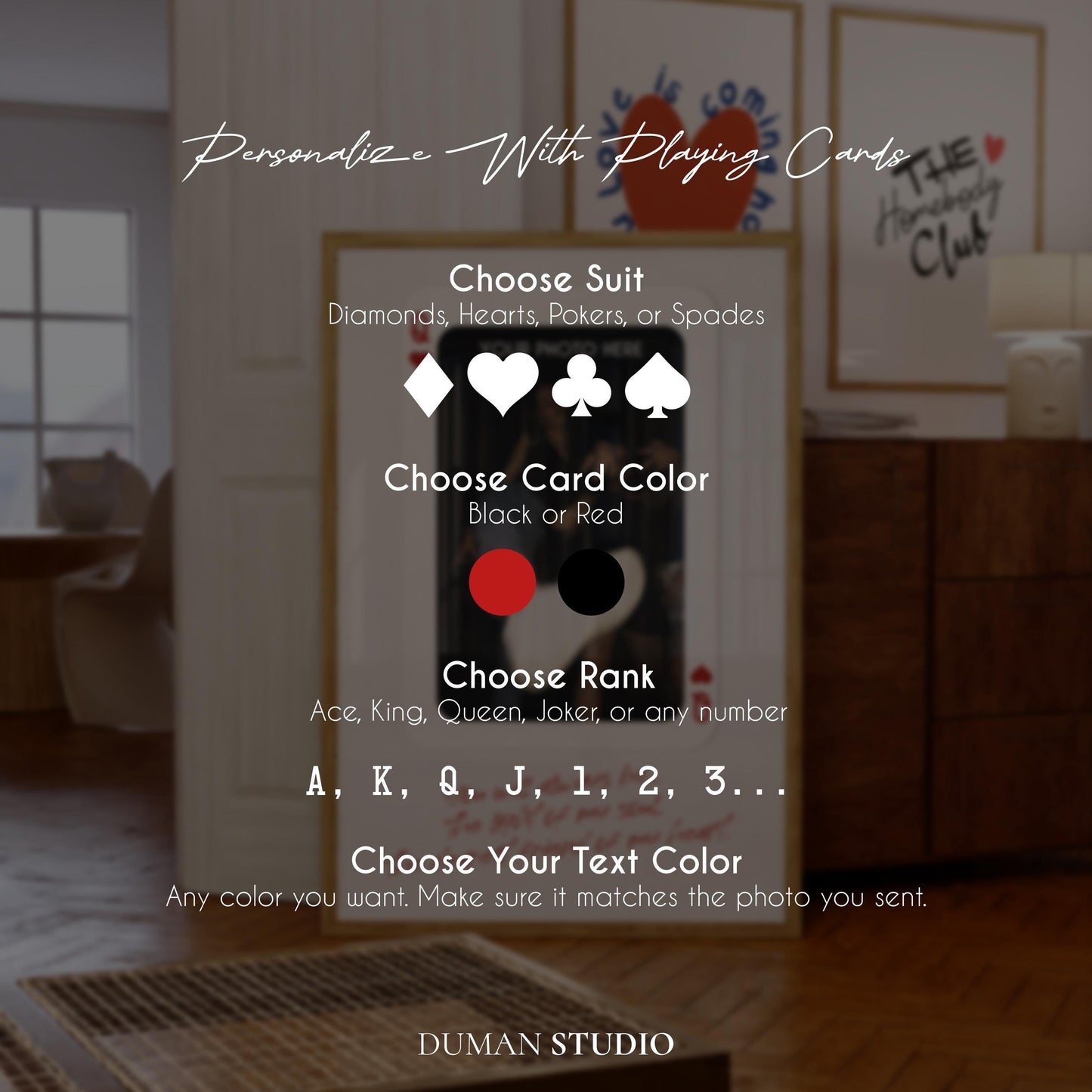 Custom Playing Cards Print, Custom Photo Print, Best Friend Gift, Personalized Gift, Unique Gift Idea, Custom Card Print, Gift Idea For Her