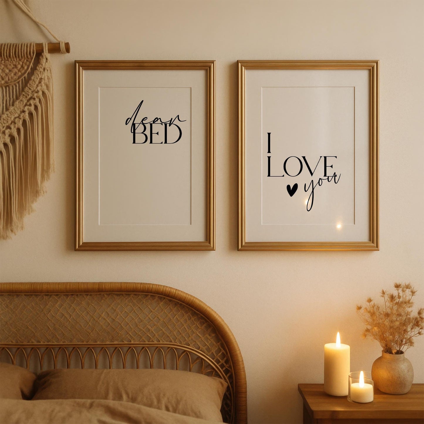 Dear Bed I Love You Print: Bedroom Wall Art (Digital Download)