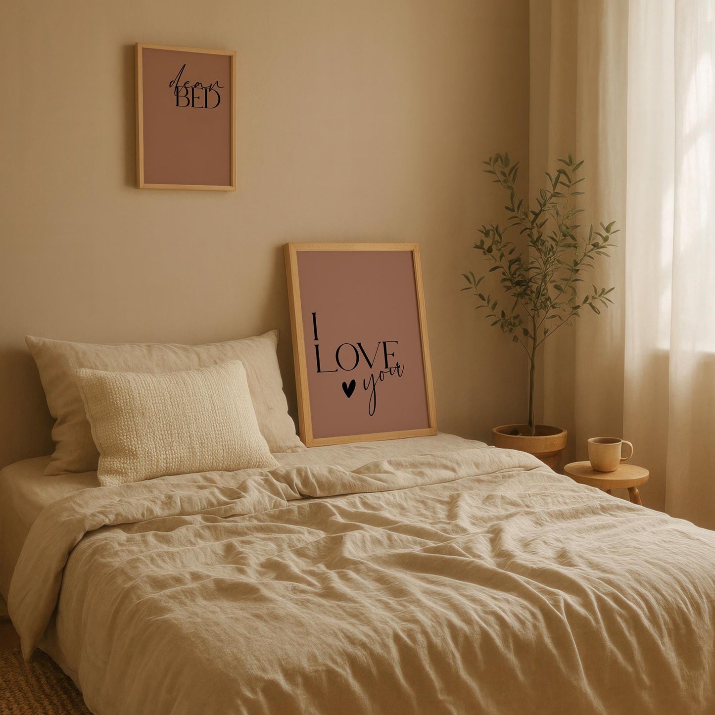 Dear Bed I Love You Print: Bedroom Wall Art (Digital Download)