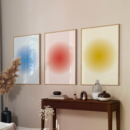 Y2K Aura Gradient Print Set: Spiritual Wall Art (Digital Download)