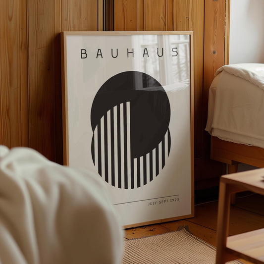 Bauhaus Exhibition Poster: Sage Green & Burnt Orange (Digital Download)