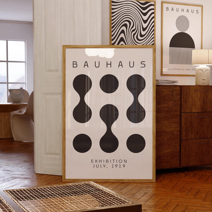 Bauhaus Exhibition Poster: Sage Green Boho Wall Art (Digital Download)