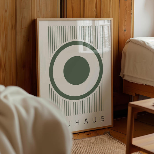 Sage Green Bauhaus Print: Boho Chic Wall Decor (Digital Download)