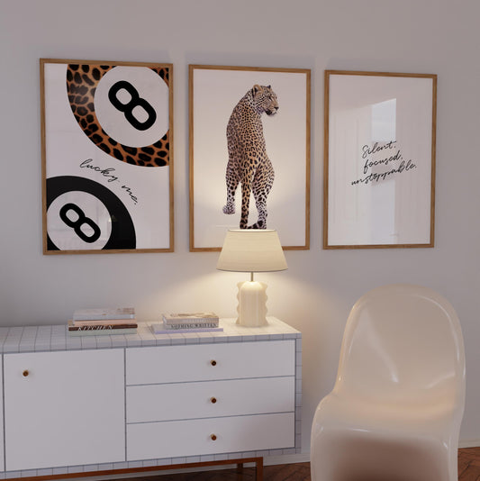 Leopard & 8 Ball Art Prints: Trendy Cheetah Wall Decor (Digital Download)