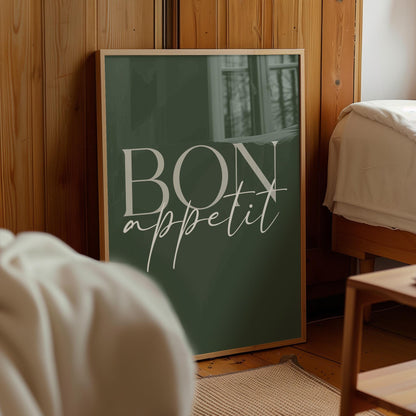 Bon Appetit Print Set: Modern Kitchen Wall Art (Digital Download)