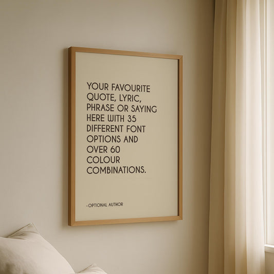 Custom Quote Print: Personalized Typography Wall Art (Digital Download)
