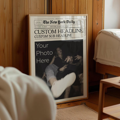 Custom Newspaper Photo Print: Personalized Bestie Gift (Digital Download)